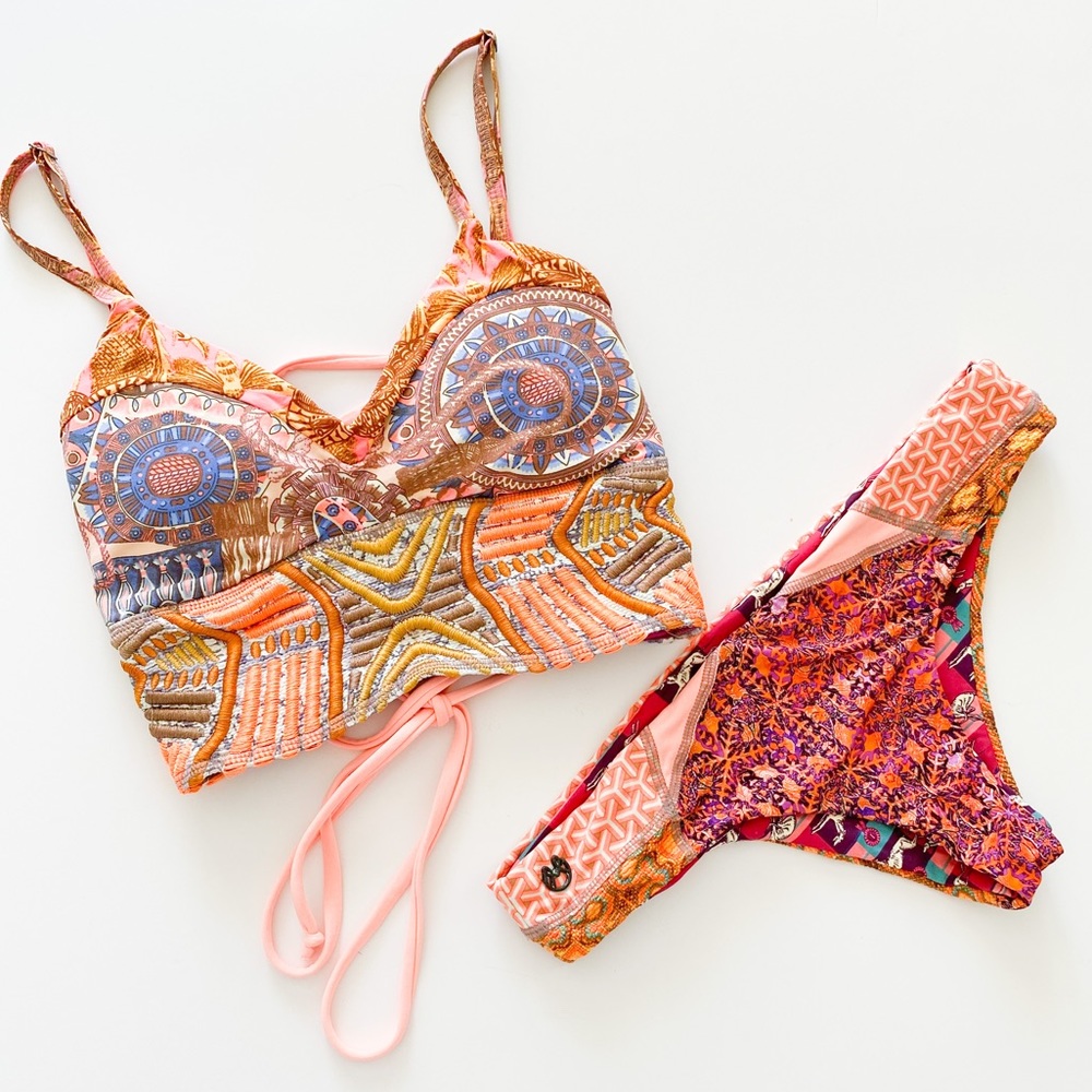 Maaji Multicolor Printed Bikini Set - Orange, Pink, Purple, Blue